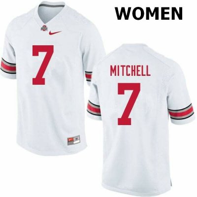 NCAA Ohio State Buckeyes Women's #7 Teradja Mitchell White Nike Football College Jersey CJV5245HO